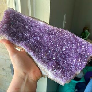 Beautiful large amethyst geode slab